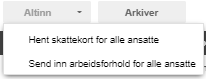 Altinn-meny: Hent skattekort for alle ansatte, Send inn arbeidsgiveropplysninger